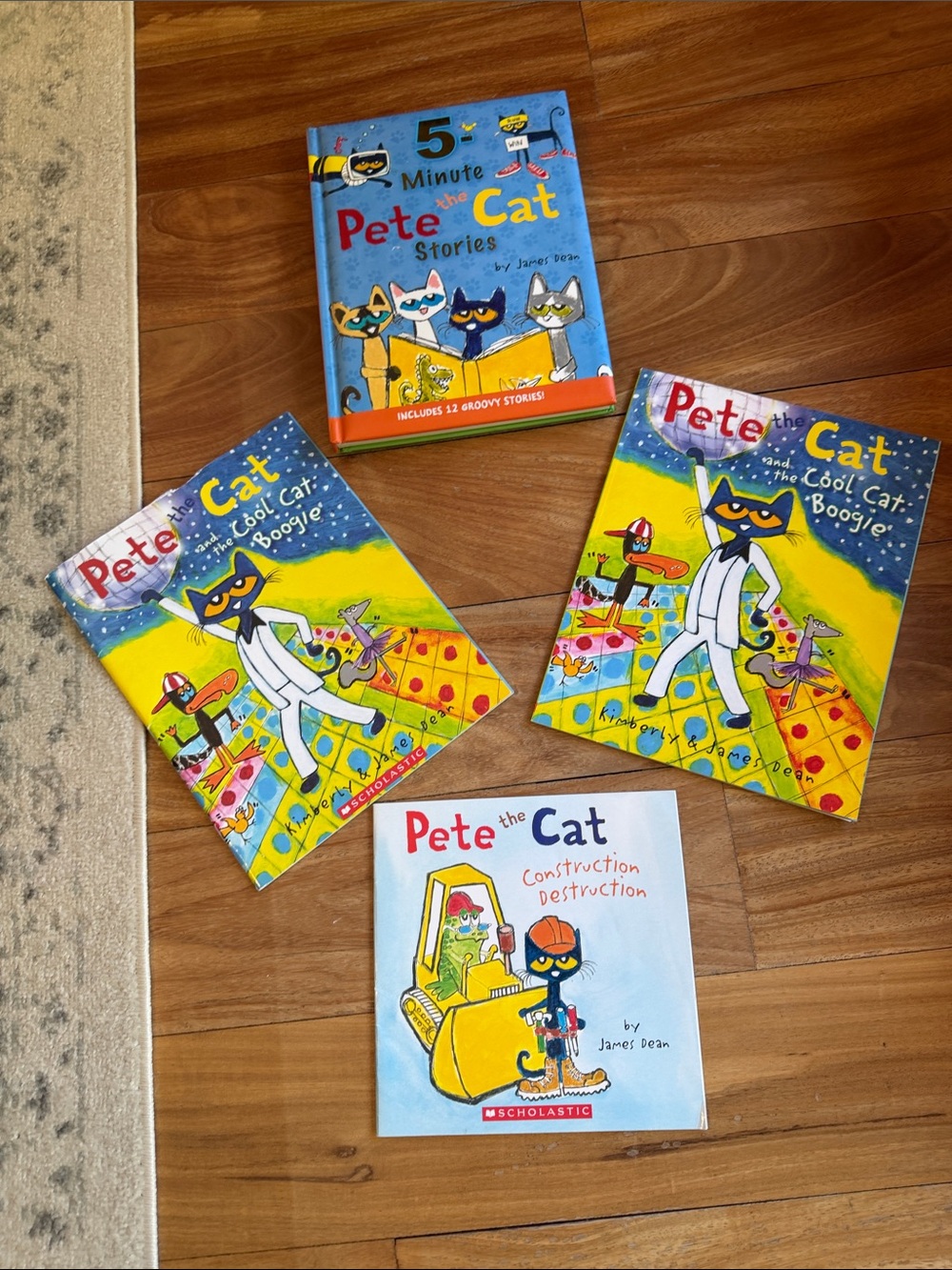 Scholastic Pete the Cat Book Lot - Blue, Yellow & White Covers